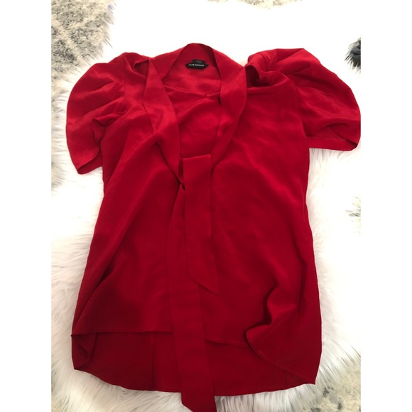 Club Monaco red silk blouse - Picture 5 of 6